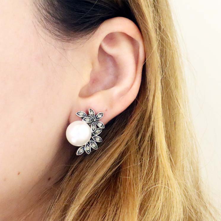 boucles d'oreilles en perle